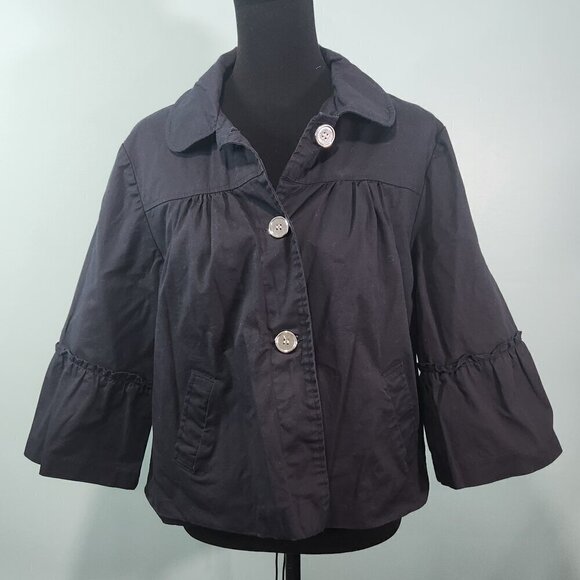 Bay Studio Career Jacket with Flared Sleeves. Size Large Navy Blue
Lot H - Picture 1 of 3